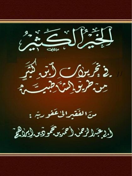 الخير الكثير في تحريرات ابن كثير من الشاطبية